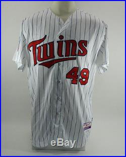 2014 Minnesota Twins Vance Worley Game Issued Poss. Game Used Pinstripe Jersey
