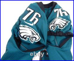 2014 Philadelphia Eagles Allen Barbre #76 Game Issued Green Jersey 46 79