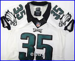 2014 Philadelphia Eagles Daytawion Lowe #35 Game Issued White Jersey 40 DP29196