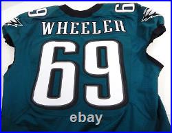 2014 Philadelphia Eagles Jared Wheeler #69 Game Issued Green Jersey 48 76