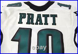 2014 Philadelphia Eagles Quron Pratt #10 Game Issued White Jersey 40 DP29186