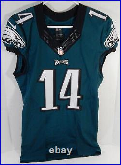 2014 Philadelphia Eagles Riley Cooper #14 Game Issued Green Jersey 42+2 672