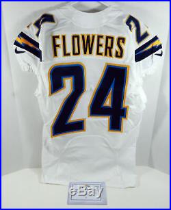 2014 San Diego Chargers Brandon Flowers #24 Game Issued White Jersey