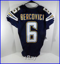 2014 San Diego Chargers Mike Bercovici #6 Game Issued Dark Blue Jersey