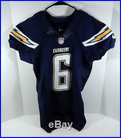 2014 San Diego Chargers Mike Bercovici #6 Game Issued Dark Blue Jersey