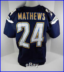 2014 San Diego Chargers Ryan Mathews # 24 Game Issued Navy Jersey AA0016861
