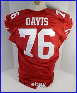 2014 San Francisco 49ers Anthony Davis #76 Game Issued Red Jersey DP16443