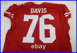 2014 San Francisco 49ers Anthony Davis #76 Game Issued Red Jersey DP16443