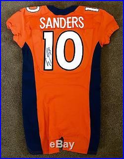 2015 Emanuel Sanders Autographed Game Issued Jersey Denver Broncos