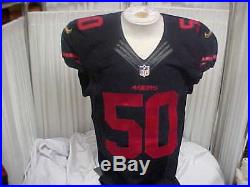 2015 NFL San Francisco 49ers Game Worn/Team Issued Color Rush Jersey #50 Size 44