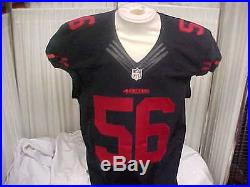 2015 NFL San Francisco 49ers Game Worn/Team Issued Color Rush Jersey #56 Size 46
