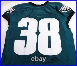 2015 Philadelphia Eagles #38 Game Issued Green Practice Jersey Name Plate R 48 8