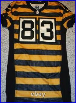 2015 Pittsburgh Steelers Game Issued Steelers Bumble Bee Jersey Heath Miller