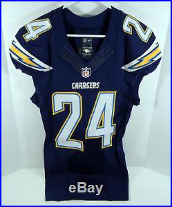2015 San Diego Chargers Brandon Flowers #24 Game Issued Navy Jersey SDC00031