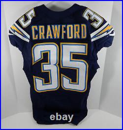 2015 San Diego Chargers Richard Crawford #35 Game Issued Navy Jersey