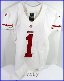 2015 San Francisco 49ers #1 Game Issued White Jersey 42 DP29045
