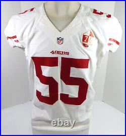 2015 San Francisco 49ers Ahmad Brooks #55 Game Issued White Jersey 70 Patch 46 9