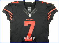 2015 San Francisco 49ers Colin Kaepernick #7 Game Issued Black Jersey Color Rush