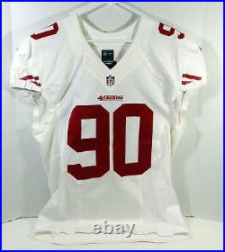 2015 San Francisco 49ers Darnell Dockett #90 Game Issued White Jersey 46 DP15870