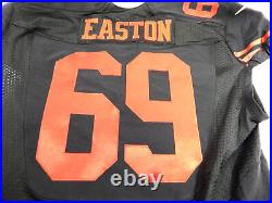 2015 San Francisco 49ers Nick Easton #69 Game Issued Black Jersey Color Rush 10