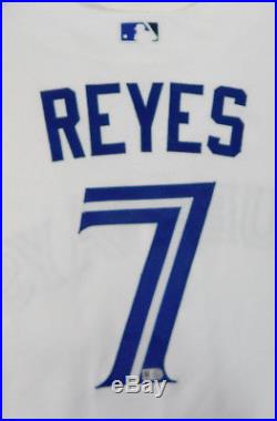 2015 Toronto Blue Jays Jose Reyes #7 Game Issued White Jersey BLU1162