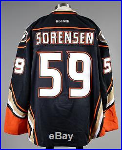 2016-17 Nick Sorensen Anaheim Ducks Game Issued Rookie Home Black Jersey Set #1