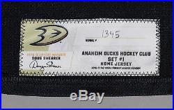 2016-17 Nick Sorensen Anaheim Ducks Game Issued Rookie Home Black Jersey Set #1