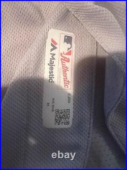 2016 Chicago Cubs Game worn issued Pedro Strop road jersey mlb authenticated