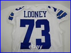 2016 Dallas Cowboys Joe Looney #73 Game Issued White Jersey