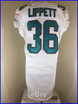 2016 Game Used/Issued Nike Miami Dolphins Jersey #36 Lippett Michigan State