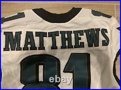 2016 Game Worn/Issued Philadelphia Eagles Jordan Matthews Jersey Used RARE Nike