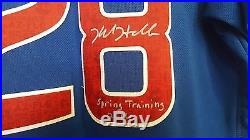 2016 Kyle Hendricks Signed Chicago Cubs Game Used Issued Spring Training Jersey