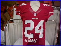 2016 NFL San Francisco 49ers Game Worn/Team Issued Red Jersey Player #24 Size 40