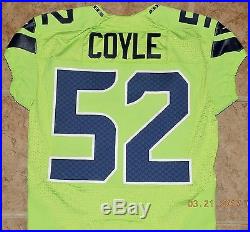 2016 NIKE, 52BROCK COYLE, COA, TEAM ISSUED, COLOR RUSH GAME Jersey