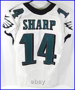 2016 Philadelphia Eagles Hunter Sharp #14 Game Issued White Jersey 40 DP29174
