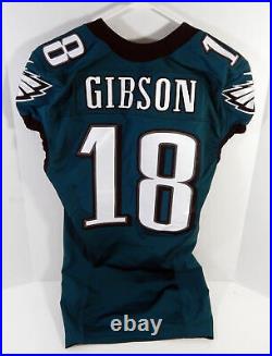 2016 Philadelphia Eagles Shelton Gibson #18 Game Issued Green Jersey DP23655