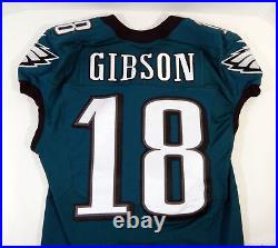 2016 Philadelphia Eagles Shelton Gibson #18 Game Issued Green Jersey DP23655