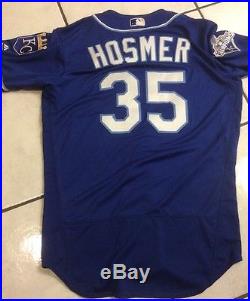 2016 Royals Game Issued Jersey Blue No. 35 (Hosmer)