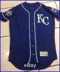 2016 Royals Game Issued Jersey Blue No. 35 (Hosmer)