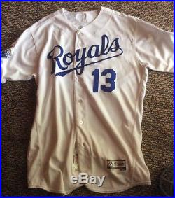 2016 Royals Game Issued Jersey White No. 13 (Perez)