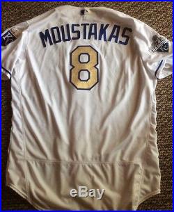 2016 Royals Game Issued Jersey White No. 8 (Moustakas)