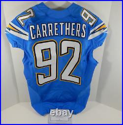 2016 San Diego Chargers Ryan Carrethers #92 Game Issued Light Powder Blue