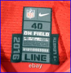 2016 San Francisco 49ers Blank Game Issued Red Jersey 40 DP45262