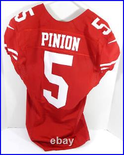 2016 San Francisco 49ers Bradley Pinion #5 Game Issued Red Jersey 40 277