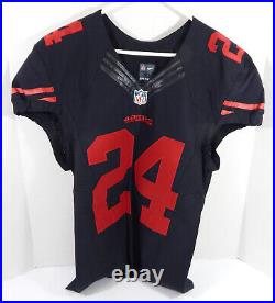 2016 San Francisco 49ers Shaun Draughn #24 Game Issued Black Jersey Color Rush