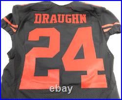 2016 San Francisco 49ers Shaun Draughn #24 Game Issued Black Jersey Color Rush