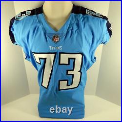 2016 Tennessee Titans #73 Game Issued Light Blue Color Rush Jersey Titan0140