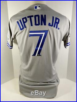 2016 Toronto Blue Jays Melvin BJ Upton #7 Game Issued Grey Playoff Jersey