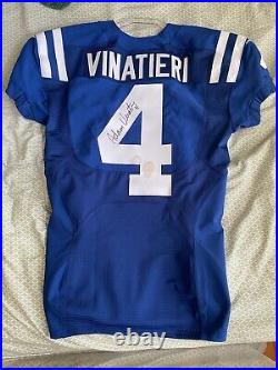 2017 Adam Vinatieri Game Issued and Signed Jersey