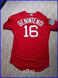 2017 Boston Red Sox Andrew Benintendi Spring Jersey Game Issued Worn Used